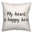 Happy Heart  18x18 Spun Poly Pillow