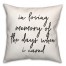 In Loving Memory  18x18 Spun Poly Pillow