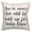 Wait For Santa  18x18 Spun Poly Pillow