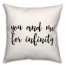 You Me Infinity  18x18 Spun Poly Pillow