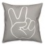 Peace Sign Gray  20x20 Spun Poly Pillow