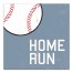 Home Run 12x12 Canvas Wall Art
