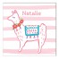 Pink Llama Watercolor 12x12 Personalized Canvas Wall Art