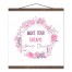 Dreams Come True Wreath 16x16 Teak Hanging Canvas