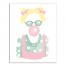 Bubblegum Girl 11x14 Canvas Wall Art