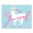 Be Yourself Blue Llama 11x14 Canvas Wall Art