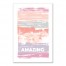 Pink Paint Stripes Amazing 12x18 Canvas Wall Art