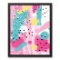 Colorful Abstract Brushstrokes 16x20 Black Framed Canvas