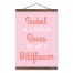 Field of Roses You Are a Wildflower 12x16 Personalized Teak Hanging Canvas
