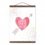 Love Yourself Confetti Heart 12x16 Teak Hanging Canvas