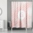 Blush Watercolor Dots Monogram 71x74 Personalized Shower Curtain