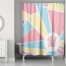 Colorful Geo Monogram 71x74 Personalized Shower Curtain