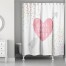 Love Yourself Confetti Heart 71x74 Shower Curtain