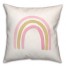 Simple Pink Gold Rainbow 18x18 Spun Poly Pillow