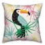 Colorful Toucan in Palms 18x18 Spun Poly Pillow