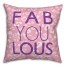 Fab You Lous Cheetah 18x18 Spun Poly Pillow