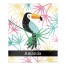 Colorful Toucan in Palms Name 50x60 Personalized Sherpa Fleece Blanket