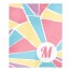 Colorful Geo Monogram 50x60 Personalized Sherpa Fleece Blanket