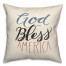 Distressed God Bless America 18x18 Spun Poly Pillow