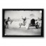 Vintage Racecar Finish Line 20x30 Black Floating Framed Canvas