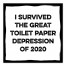 Toilet Paper Depression 12x12 Canvas Wall Art