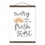 Everyday Is A Fresh Start 12x16 Teak Hanging Canvas