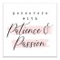 Persevere With Patience and Passion 12x12 Canvas Wall Art