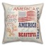 America Independence Words 18x18 Spun Poly Pillow