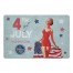 Vintage Fourth of July Celebration 27x18 Floor Mat