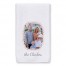 Family Pink Floral Wreath 16x25 Personalized Towel