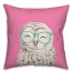 Colorful Owl with Glasses on Pink 20x20 Indoor / Outdoor Pillow