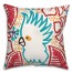 Red and Blue Tropical Bird Line Painting 20x20 Indoor / Outdoor Pillow