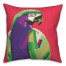 Colorful Tropical Bird on Pink 20x20 Indoor / Outdoor Pillow