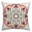 Red Grey Decorative Medallion 20x20 Indoor / Outdoor Pillow