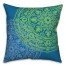 Double Medallion Blue Green 20x20 Indoor / Outdoor Pillow