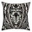 Black Background Folk Pattern 20x20 Indoor / Outdoor Pillow