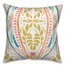 Peach Green Folk Pattern 20x20 Indoor / Outdoor Pillow