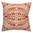 Orange Colored Large Folk Pattern 20x20 Indoor / Outdoor Pillow