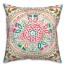 Large Pink and Green Folk Pattern 20x20 Indoor / Outdoor Pillow