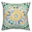 Large Yellow and Green Folk Pattern 20x20 Indoor / Outdoor Pillow