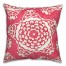Large Bright Pink Cream Star Pattern 20x20 Indoor / Outdoor Pillow