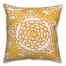 Large Bright Yellow Cream Star Pattern 20x20 Indoor / Outdoor Pillow