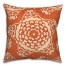 Large Orange Cream Star Pattern 20x20 Indoor / Outdoor Pillow