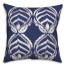 Navy and White Leaf Pattern 20x20 Indoor / Outdoor Pillow