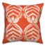 Orange and White Leaf Pattern 20x20 Indoor / Outdoor Pillow
