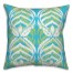 Blue and Green Leaf Pattern 20x20 Indoor / Outdoor Pillow