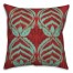 Mint and Red Leaf Pattern 20x20 Indoor / Outdoor Pillow