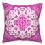 Fuchsia and White Circle Mandala 20x20 Indoor / Outdoor Pillow