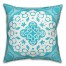Light Blue and White Circle Mandala 20x20 Indoor / Outdoor Pillow