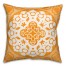 Orange and White Circle Mandala 20x20 Indoor / Outdoor Pillow